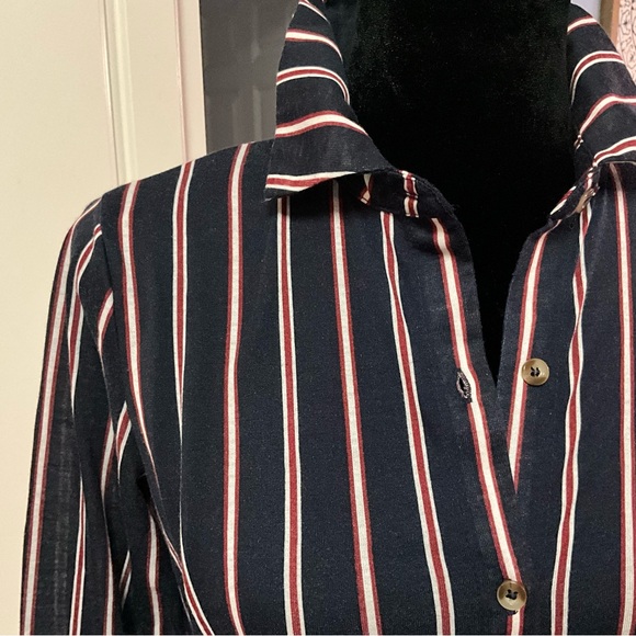 EUC Striped Crop Top Polly & Esther Long-Sleeve Cute - Picture 3 of 5